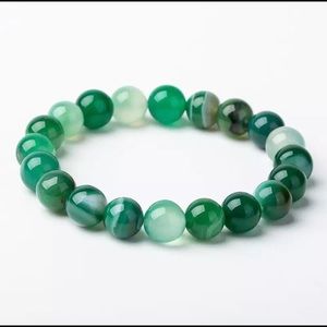 Green beaded bracelet
